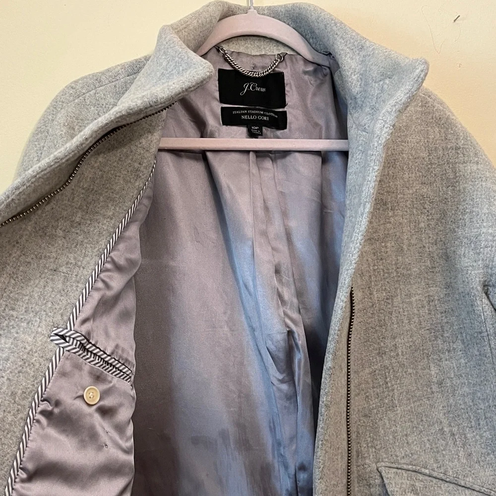 J. Crew Light Gray Women's Wool Coat - Picture 5 of 8